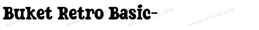Buket Retro Basic字体转换
